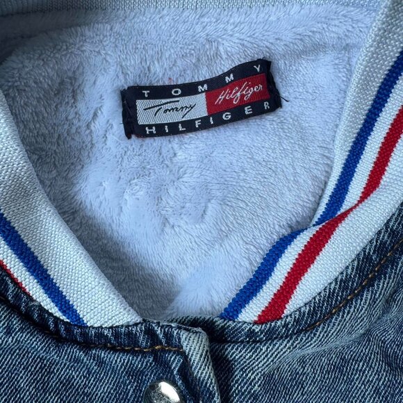Vintage Tommy Hilfiger Lined Cropped Bomber Denim - Picture 4 of 8